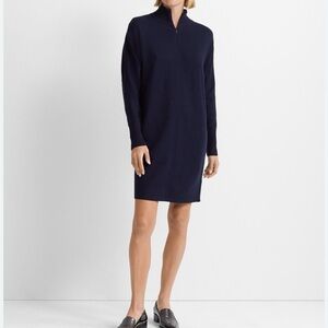 Club Monaco Classic Navy Blue Veronica‎ Sweater Dress Size X-Small Quarter Zip